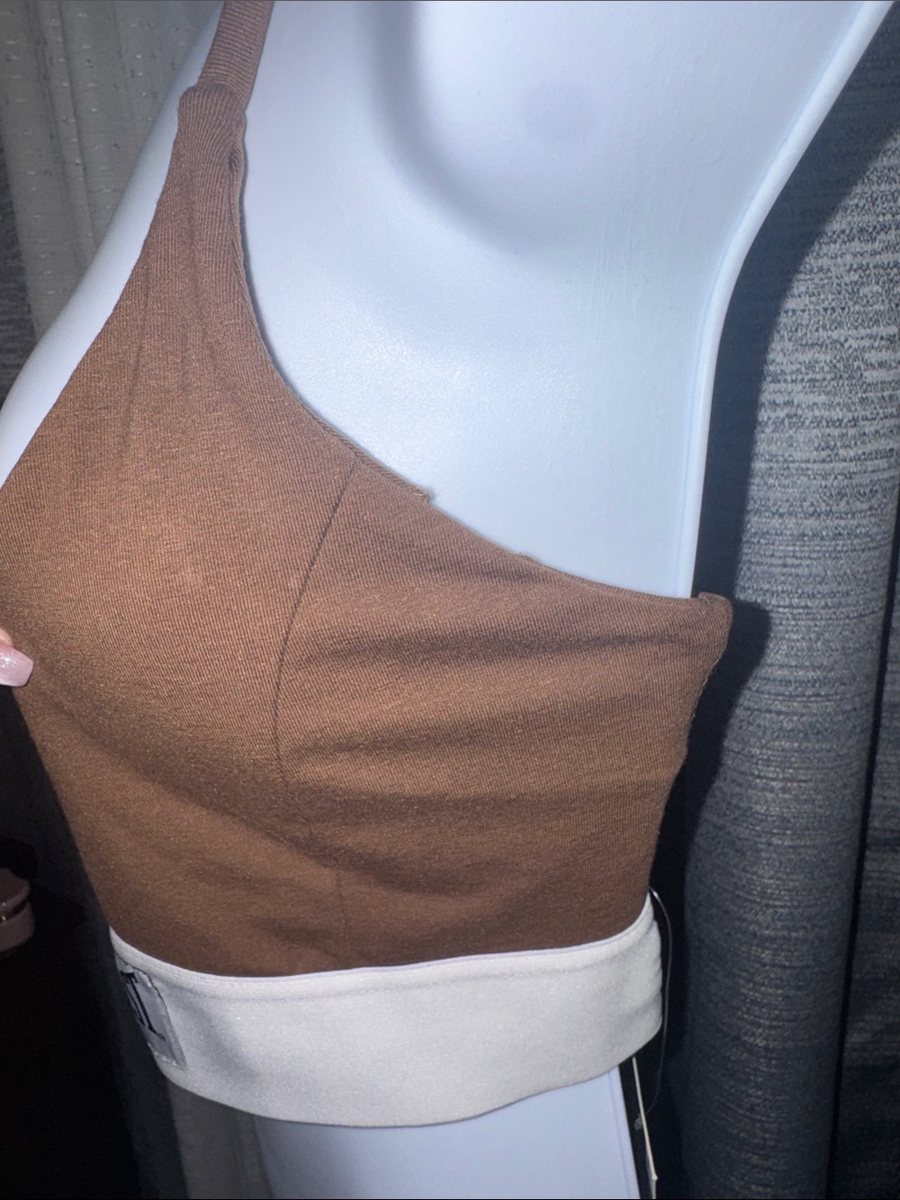 Everlast- NWT Brown Cropped Sports Bra Size Large - Picture 7 of 14